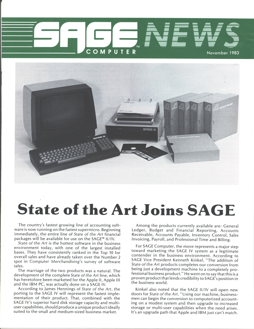 Sage News November 1983