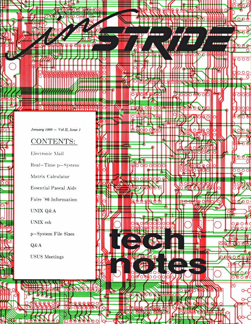 In Stride tech notes January 1986