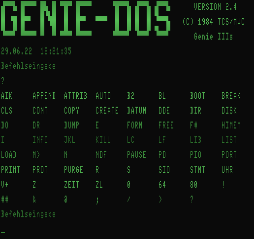 Genie IIIs GDOS 2.4 64Z