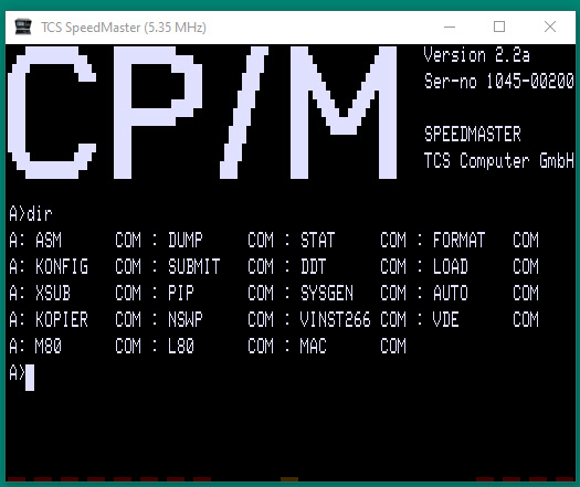 Speedmaster CP/M 2.2